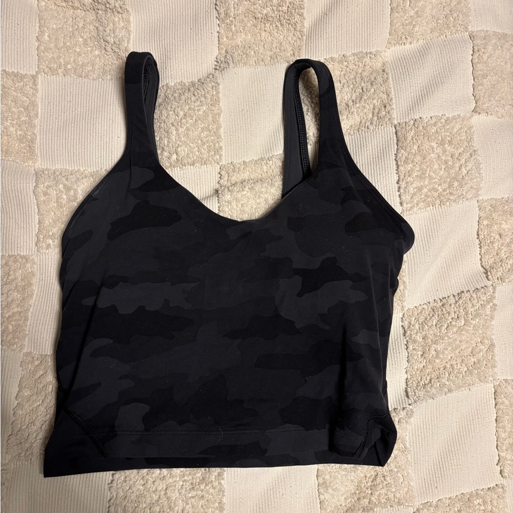 lululemon athletica Black Camo Crop Top